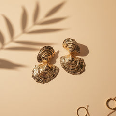 Sculpted Gold Swirl Earrings