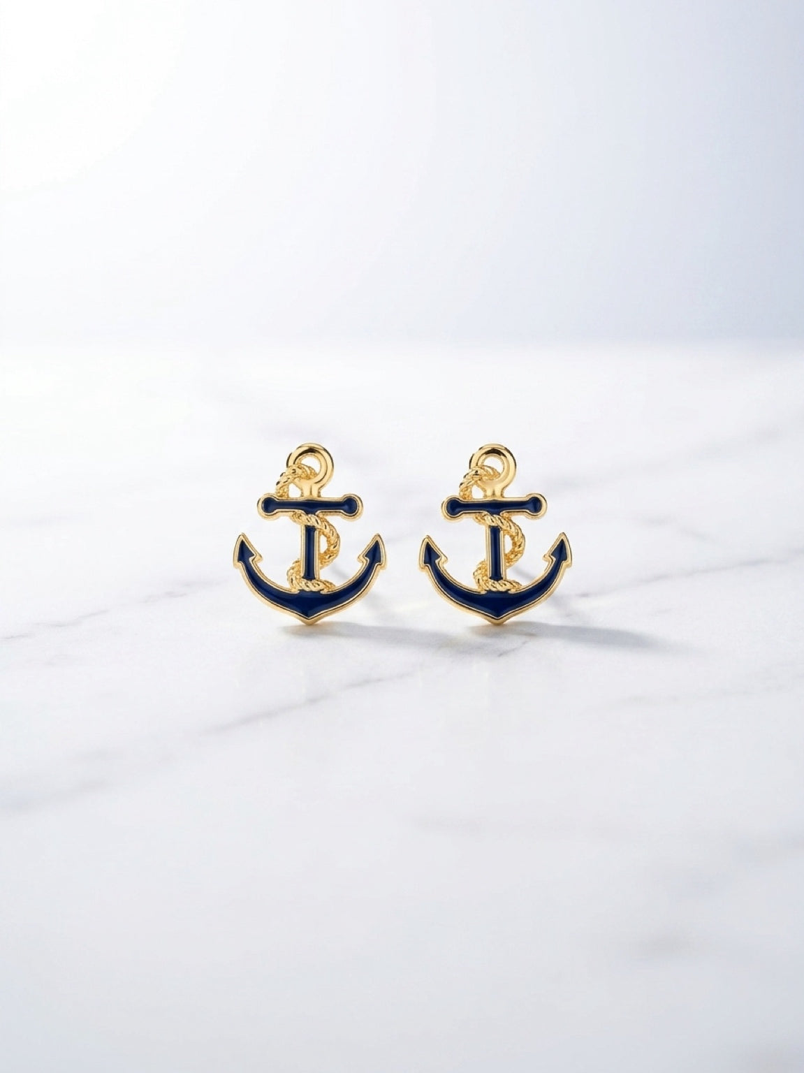 Coastal Anchor Stud Earrings