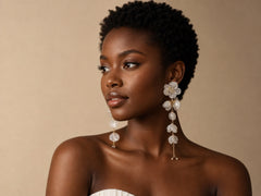 Ivory Blossom Cascading Earrings