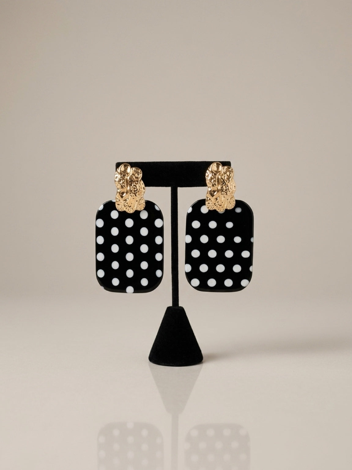 Midnight Muse Polka Dot Statement Earrings