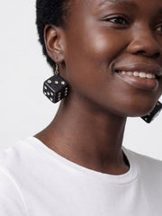Midnight Luck Dice Drop Earrings