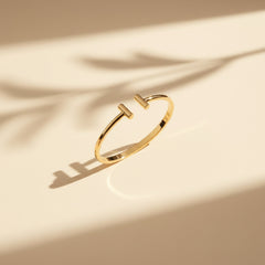 Skinny H Gold Tone Bracelet