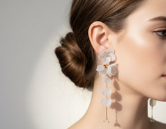 Ivory Blossom Cascading Earrings